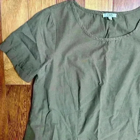 OVS |  Cotton green short sleeve mini dress size large - Picture 4 of 6